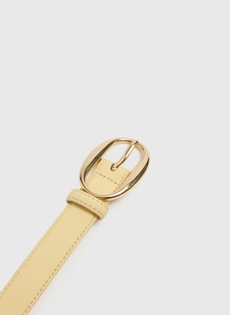 Matalan Yellow Slim Belt